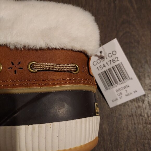 Jsport Mary Women's Size 7 Waterproof Faux Fur Duck Boot, Brown - Picture 4 of 12